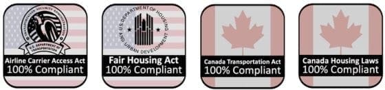 Compliance overview for service and support animals
